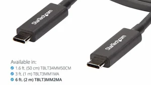 Câble StarTech.com Thunderbolt 3 – 6 pi / 2 m