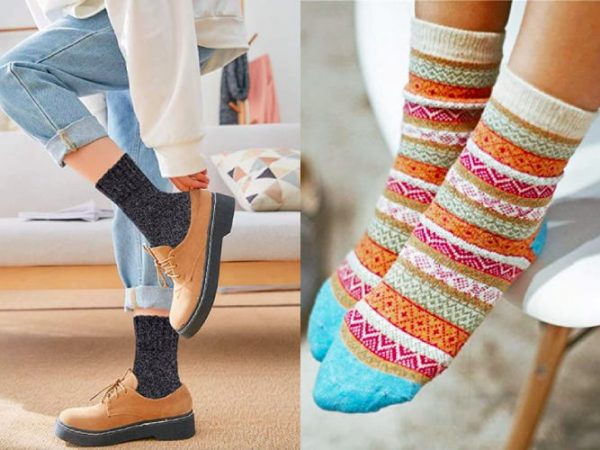 Gardez vos pieds au chaud avec ces chaussettes en laine pour femmes